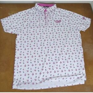 UNRL x Barstool Sports x Pink Whitney White Golf Polo Shirt Mens Sz XXL